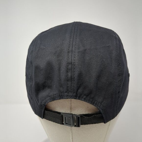 MN Paddle Strapback 5 Panel Cap Black One Size Adjustable Leather Patch Sota - Picture 5 of 8